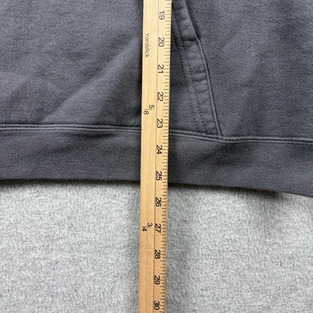 Vintage Adidas Hoodie Mens Medium Gray Heavy Embroidered Boxy Pullover 90s USA‎